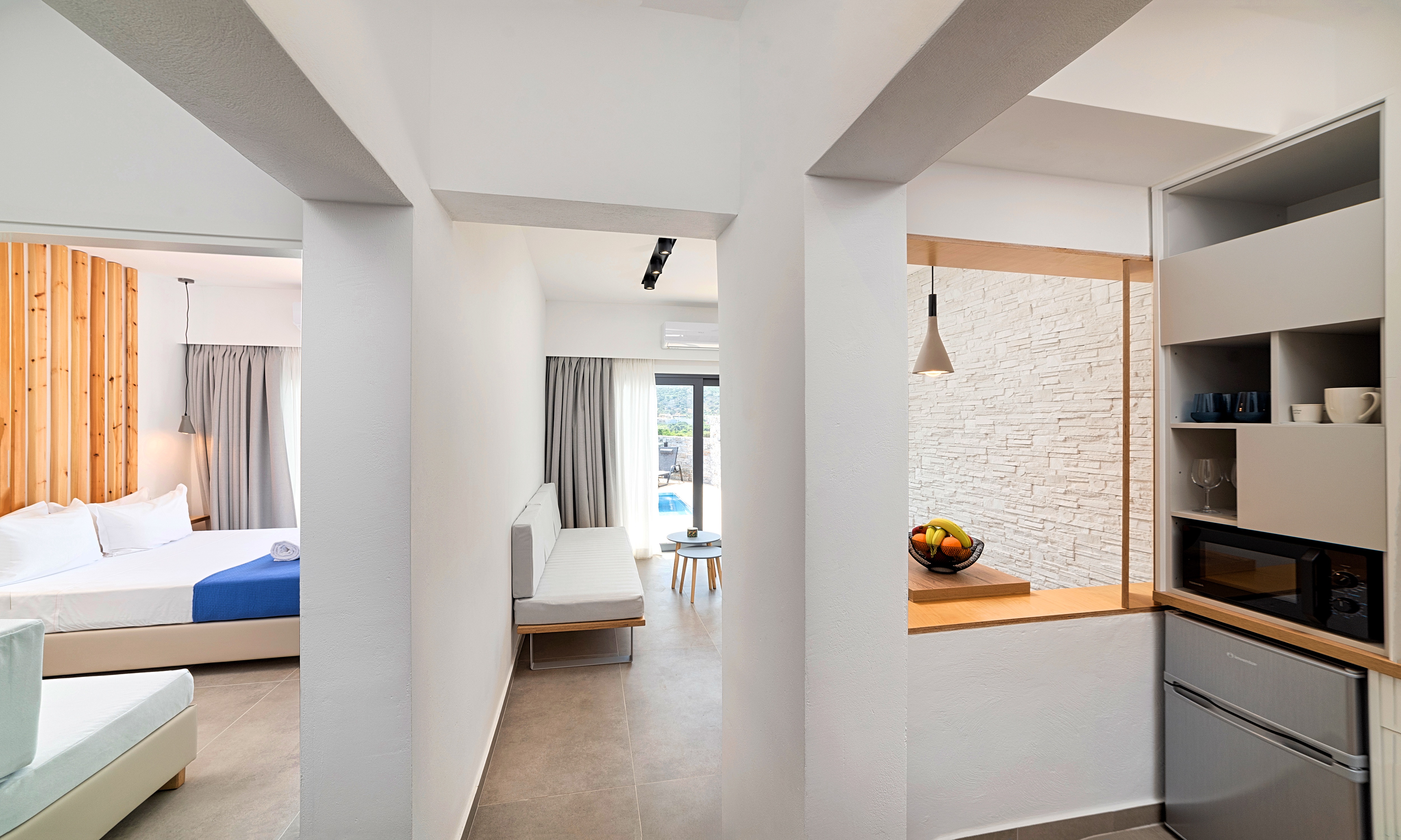 Kamer met twee aparte bedden — Aelia Suites