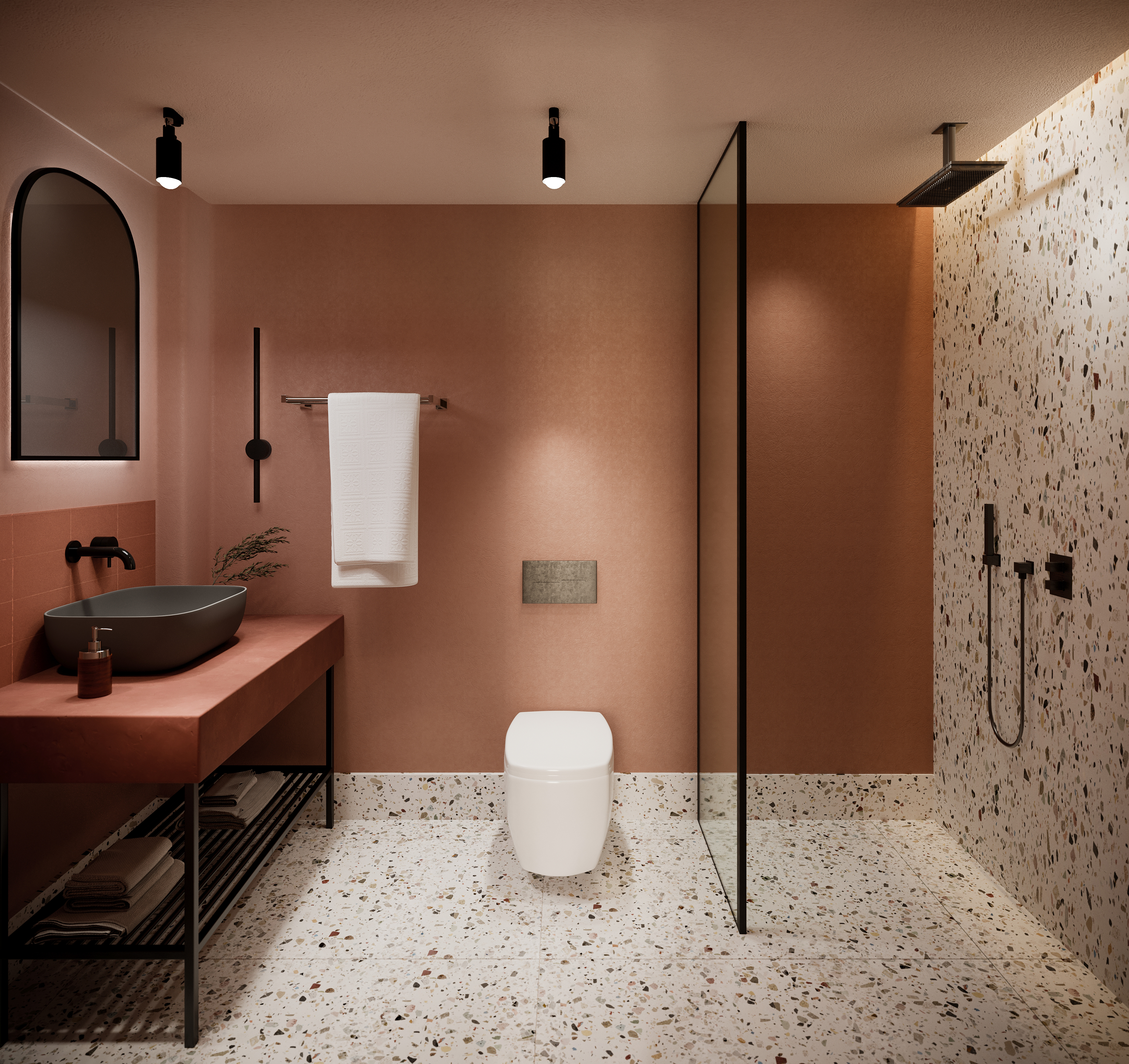 Badkamer met inloopdouche — Asteria