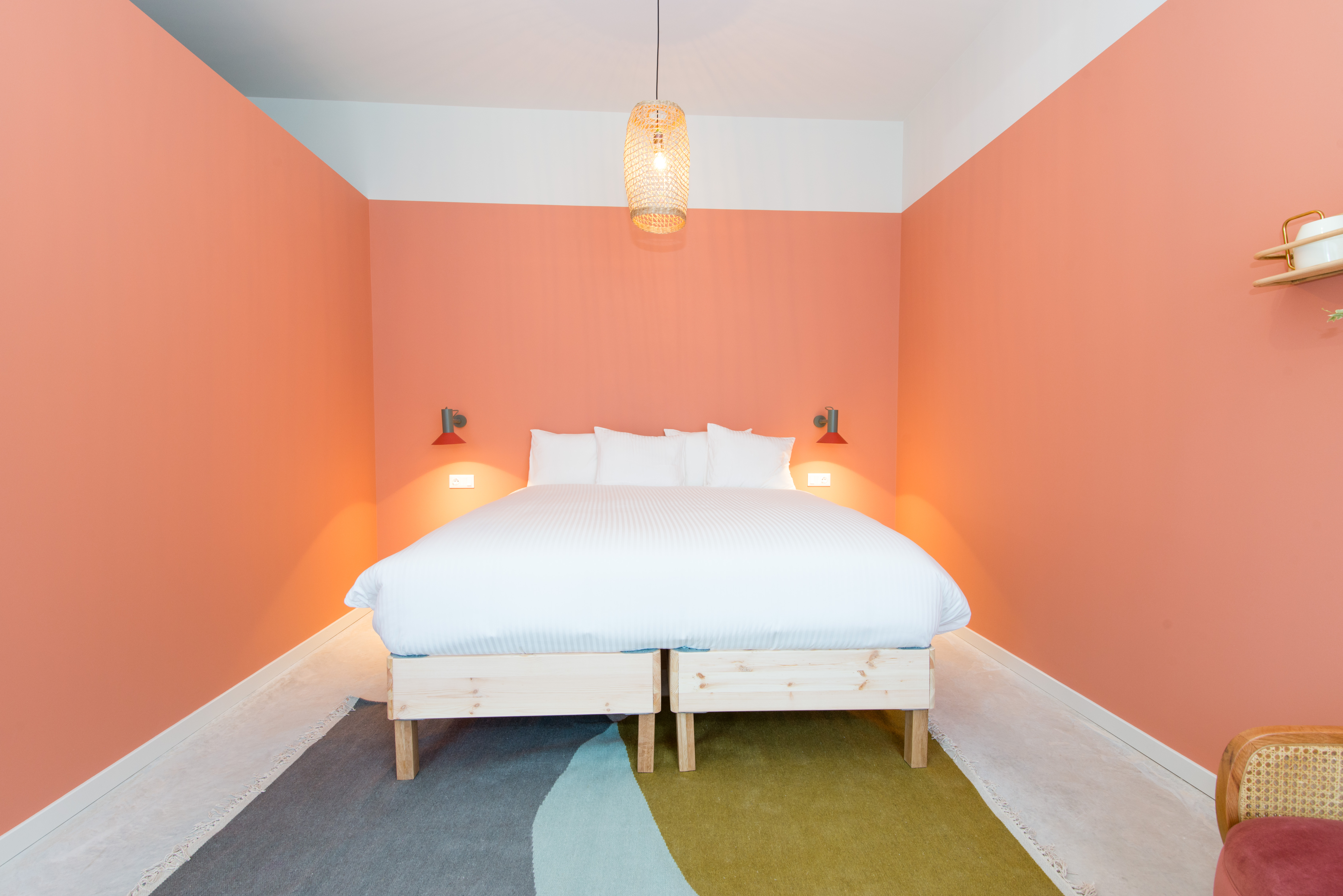 Kamer met twee aparte bedden — Casa Rosa Villa