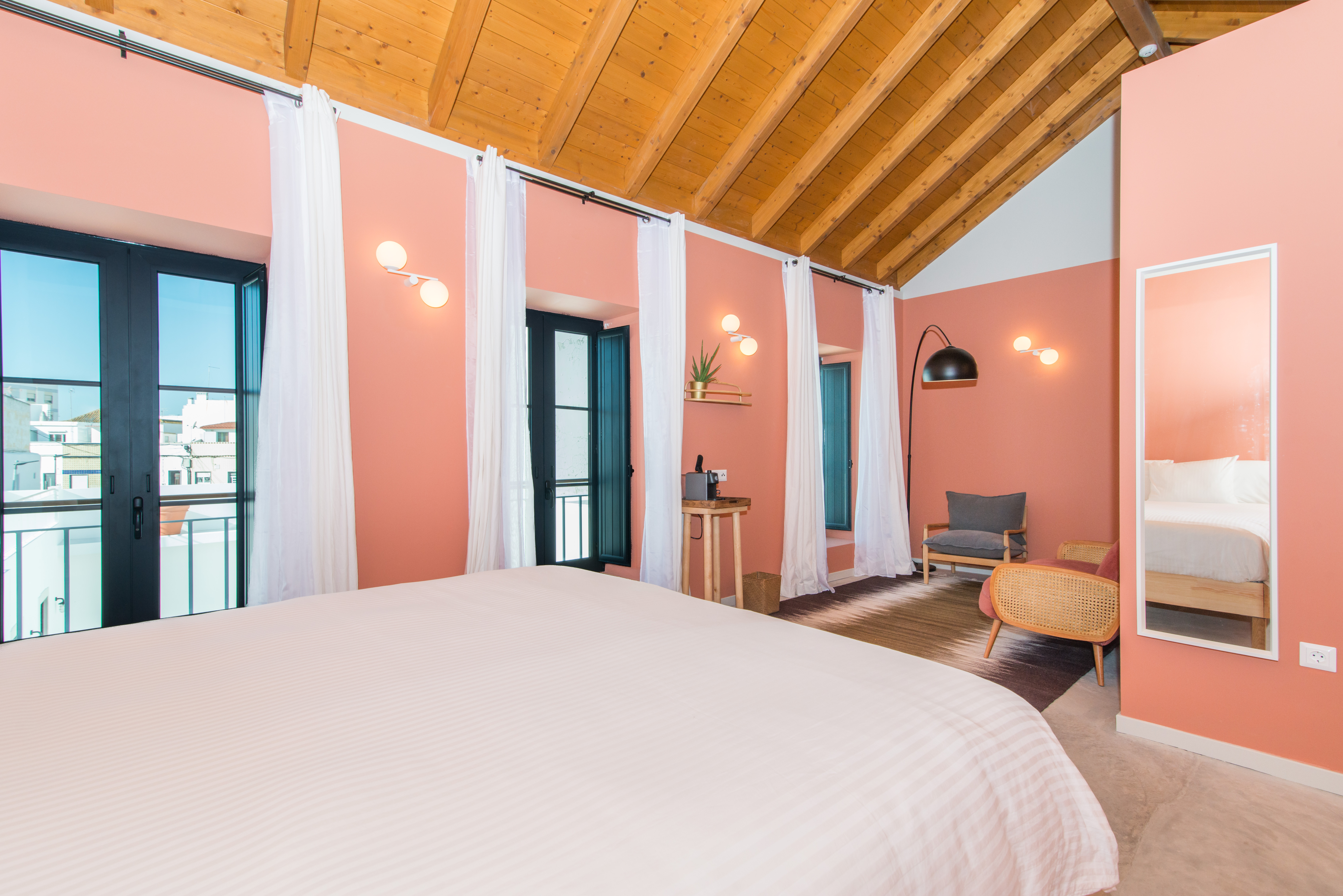 Kamer met twee aparte bedden — Casa Rosa Villa