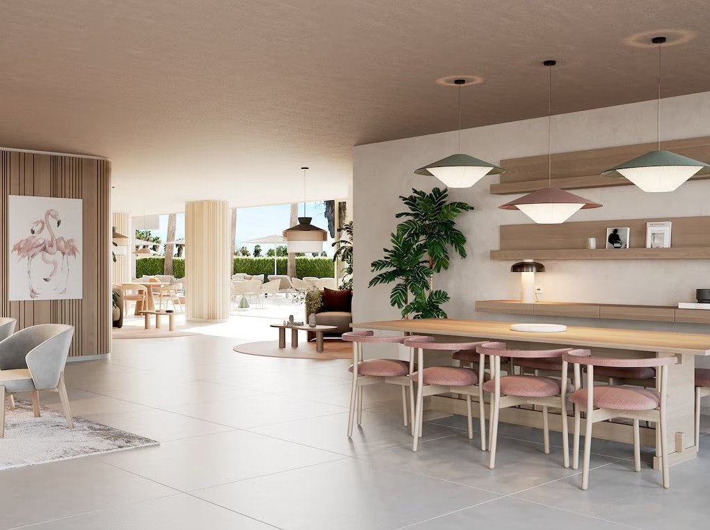 Lobby met receptie — Flamingos Salgados