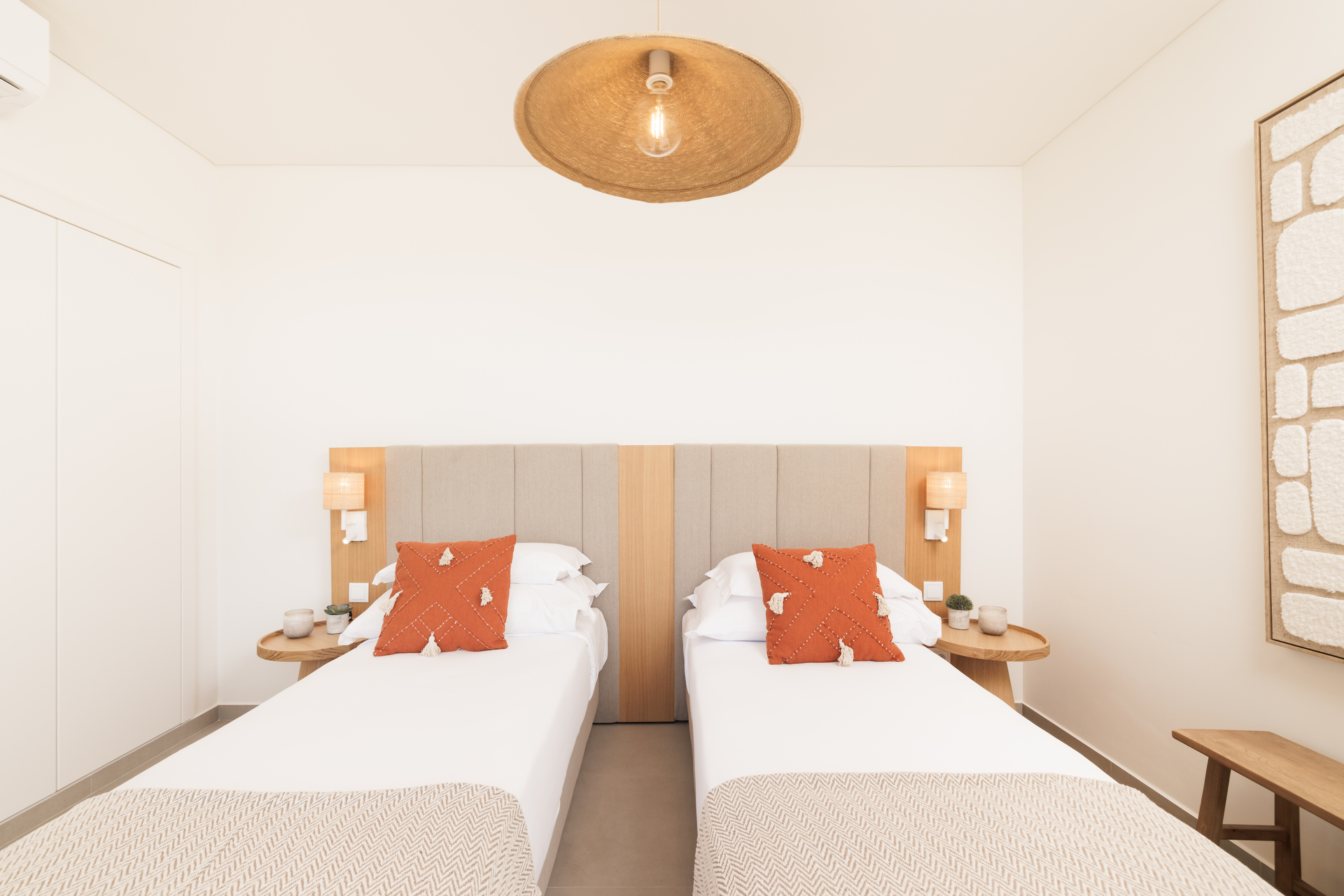 Kamer met twee aparte bedden — Flamingos Salgados