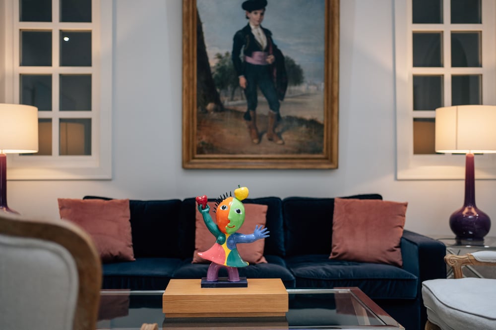 Elegante lobby met klassieke inrichting Hotel Boutique Palacio Corredera
