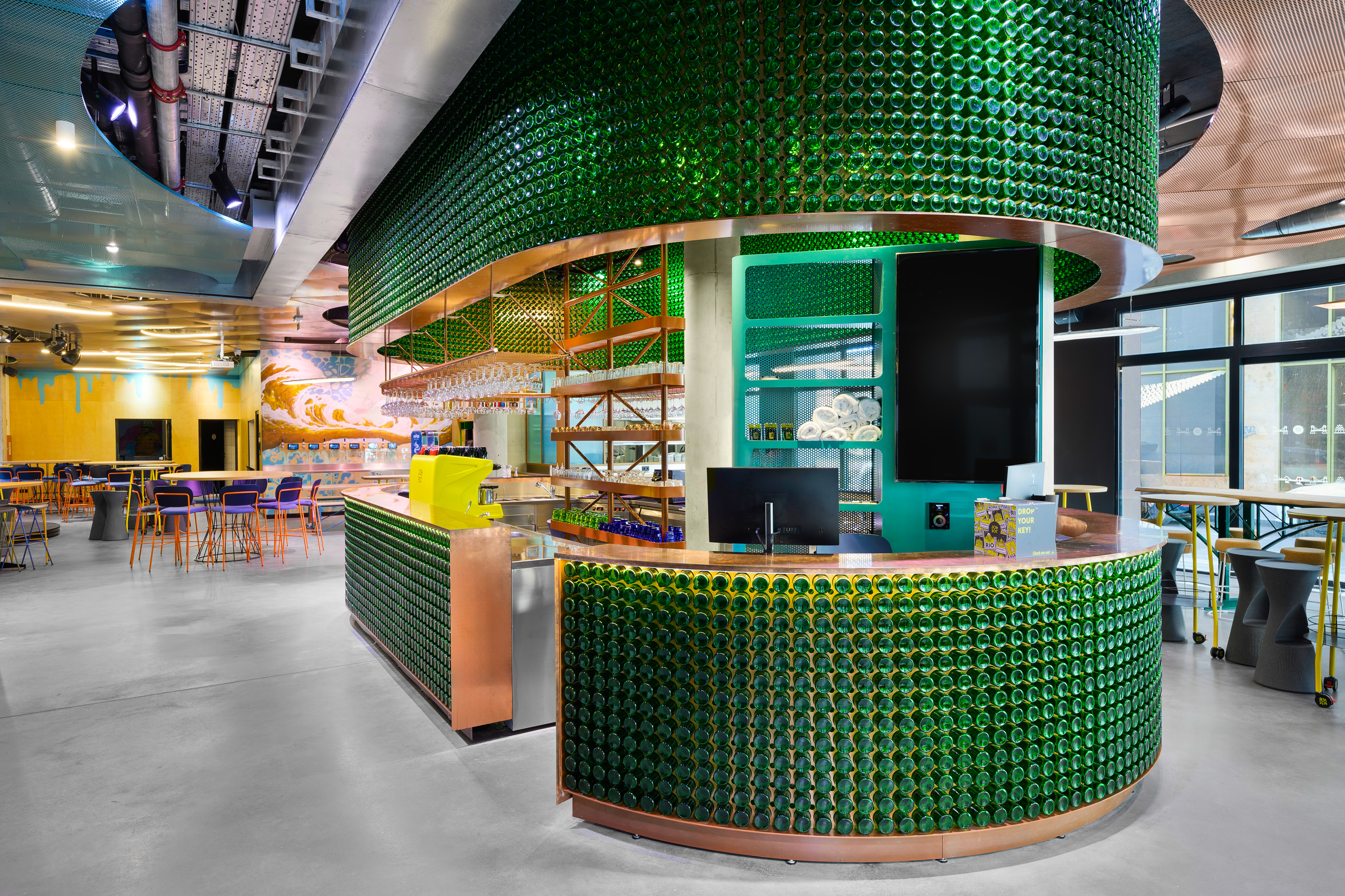 Moderne lobby en receptie Jo&Joe Budapest