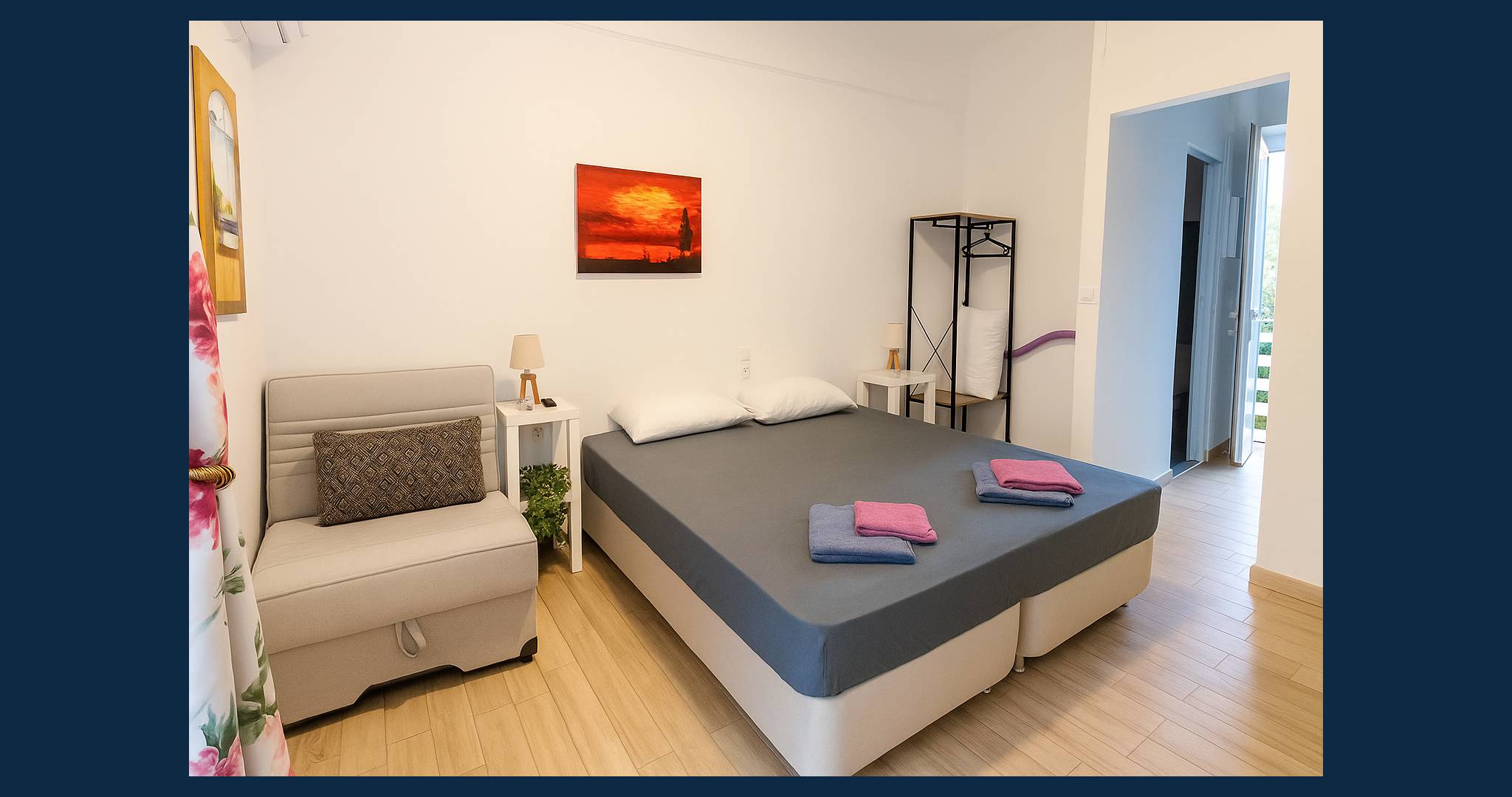 Kamer met tweepersoonsbed — Karavaki Apartments