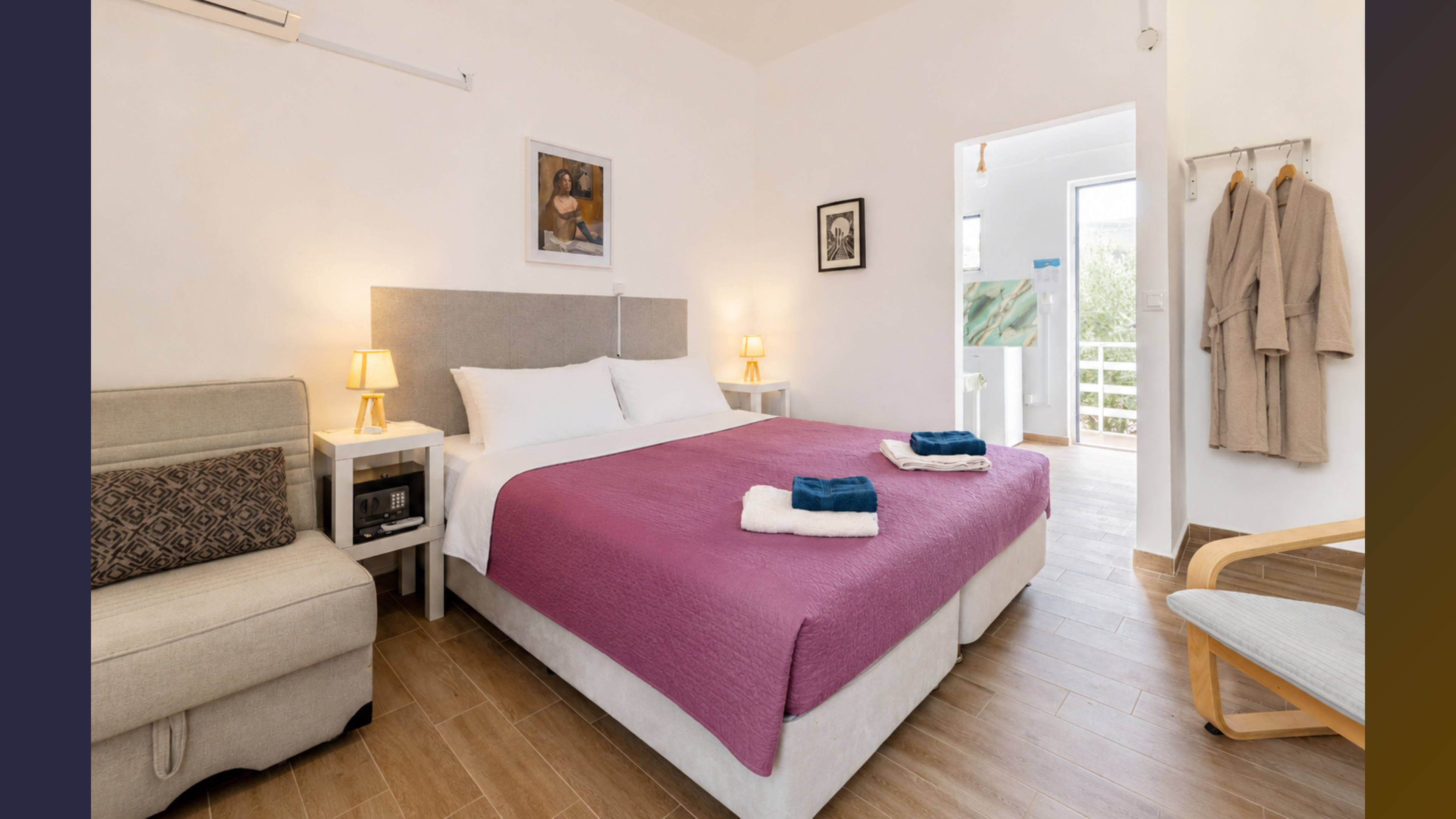 Kamer met tweepersoonsbed — Karavaki Apartments