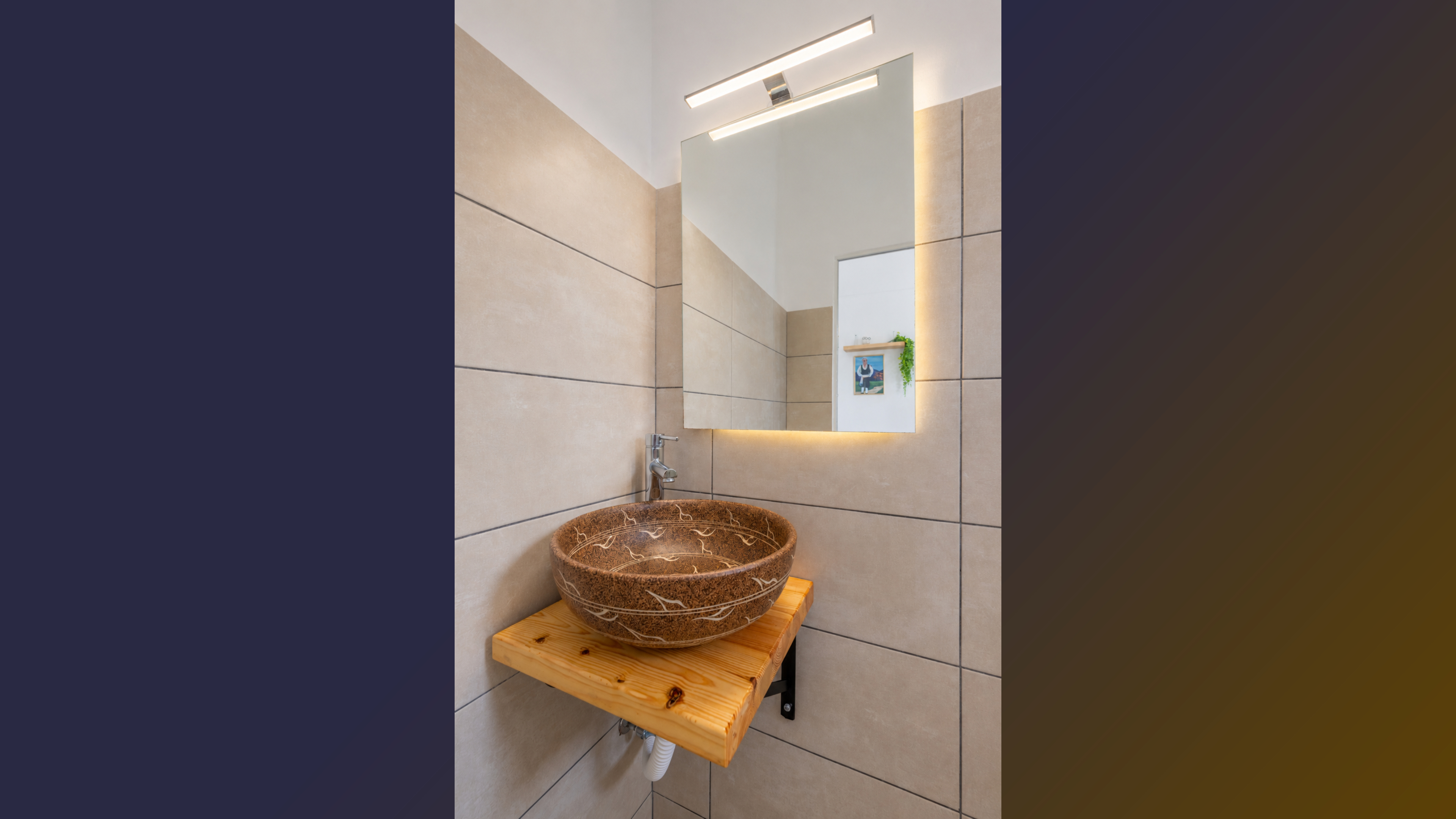 Badkamer met inloopdouche — Karavaki Apartments
