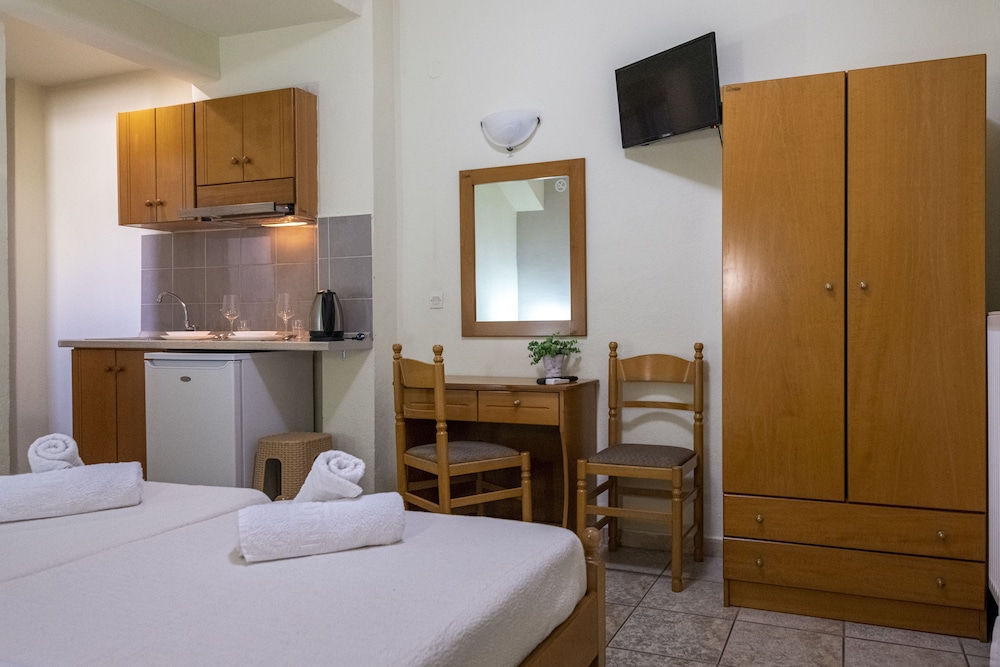 Hotelkamer Lucia Paralia met uitzicht op zee