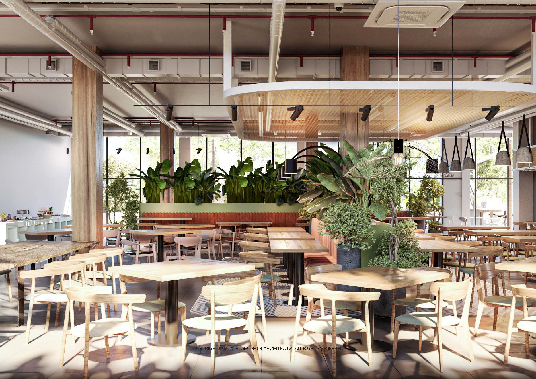 Restaurant met gedekte tafels — The Kaktus Somabay