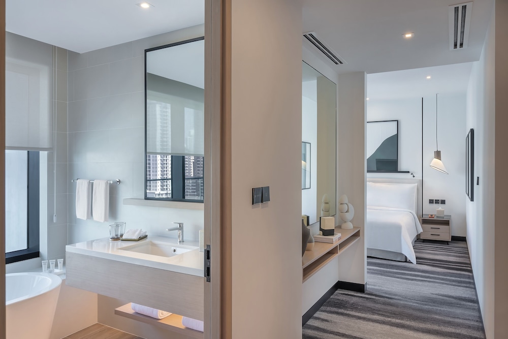 Elegant gastenverblijf met loungegedeelte in Dubai Marina